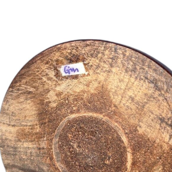 Candlesticks Wood Swirl Spiral Hand Carved 6.5 inches Tall  Set of 2 - Picture 6 of 9